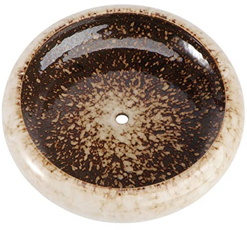 Didiseaon 1 Pc Pot De Fleurs en Céramique Bol Succulent en Céramique Pot Hydroponique en Céramique Bonsai Pot Hydroponic Plant Pots Jardinière Vitrée Ronde Blanche Fleur en Céramique Ovale