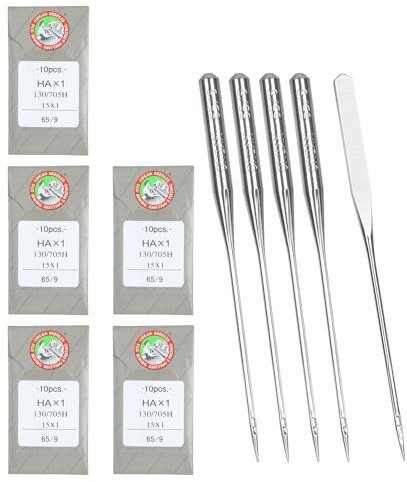 50 Stück Stick-Nähnadeln für Brother-Maschinennadeln, Größe 65/9, 130/705H, HAx1 Nähmaschine für Brother-Nähmaschine