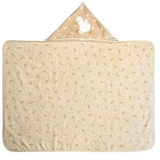 Sterntaler Kapuzen Badetuch aus Jaquard Frottee 100 x 70 cm mit Applikation Ente Edda Lou,