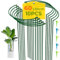 LyTaispuly 10 Pack 60cm High Metal Garden Plant Support Stakes, Tall Large Heavy Duty Half Round Hydrangea Ring Cage, Bow Type Flower Hoops with 5 Watering Spikes for Indoor&Outdoor Peony Rose Tomato