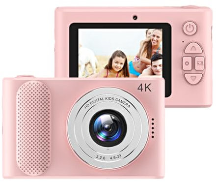 Digitalkamera, 4K, Elektronische Bildstabilisierung, Kratzfest, 16-facher Digitalzoom, Mikro-Spiegelreflexkamera, 2,4-Zoll-TFT-Bildschirm, 48 MP HD für Reisen (PINK)