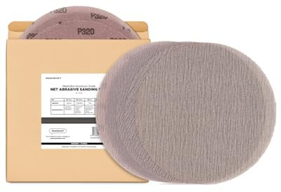 Mesh Abrasive 9 inch Drywall Sander Sandpaper, Dust-Free Hook and Loop Drywall Sanding Disc (320 grit - 10pcs)