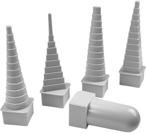 Sefdrert 4-teiliges Spanndorn-Drahtwickelwerkzeug-Set, inklusive dreieckiger, runder, ovaler, quadratischer und Kunststoffgriff für Metallwicklung