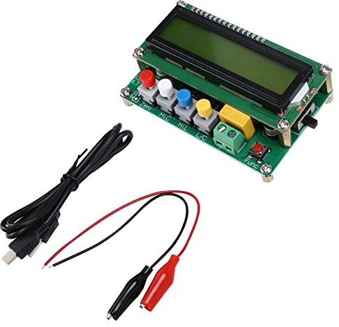 Croerma Misuratore di Capacità di Induttanza L/C Misuratore di Condensatori Digitali Tester per Tester di Capacità LCD Mini Interfaccia USB con USB