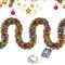 Yulokdwi Weihnachtsgirlande-LED-Licht,Weihnachtslametta-Girlandenlicht - 16,4 Fuß Weihnachts-Lametta-Girlande mit LED-Lichtern - Vorbeleuchtete Lichtstreifen, batteriebetrieben, gedrehte