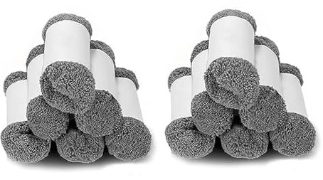 T/F 12 Pezzi (6 Gruppi) Accessori Per Tosima W2/W3 Robot Pulizia Finestre, Lavabile e Riutilizzabile Panno di Pulizia Finestra Pulitore Wet Mop