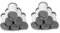 T/F 12 Pezzi (6 Gruppi) Accessori Per Tosima W2/W3 Robot Pulizia Finestre, Lavabile e Riutilizzabile Panno di Pulizia Finestra Pulitore Wet Mop