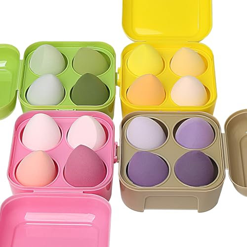 Make up Schwamm Set 16 Stück Beauty makeup sponge Blender Foundation Sponges Set Mischschwamm Fall für flüssiges Foundation Puder Sonnenschutz und Creme (multicolor)