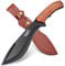 DRAGON RIOT coltello da caccia 20 cm, coltello sopravvivenza professionale con fodero in pelle, grande coltelli da caccia full tang, coltello lama fissa da uomo