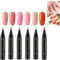 6 Colors Polishey Nail Polish Pens Uk,Polishey Nail Polish Pen Set,Nail Varnish Pens,Warm Nail Polish Pens,Gel Nail Polish Pens,Nail Art Pens For Gel Polish,Nail Polish Pen Brush,Long-Lasting Glossy