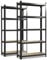 etm Schwerlastregal 2-er Pack 200 x 120 x 60 cm schwarz | Steckregal, Lagerregal, Standregal, Stecksystem ohne Werkzeug montierbar (Lakota, schwarz)