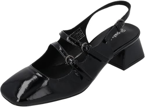 Palado Pumps Damen Guhala - Elegante Stöckelschuhe mit bequemen Blockabsatz - modische Schuhe mit Absatz - Sommerschuhe Schwarz UK5,5 - EU38