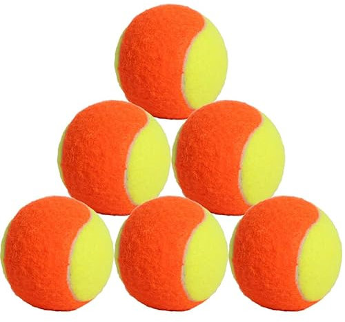 AICHUAN Tennisbälle Low Compression Stage Tennisball für Anfänger Jugend Kinder Training Üben für einfachen Transport (Orange)