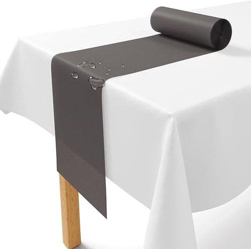 Vlies Tischläufer Mittelgrau [30cm x 25m] - Einweg Tischband als edle Tischläufer Tischdeko für Hochzeit, Kommunion, Taufe, Geburtstag, Weihnachten und Biertisch Feste