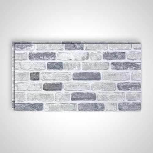 Deconil EPS 3D Wandpaneel Ziegeloptik – 100x50x2 cm – Realistische Backsteinoptik Wandverkleidung – Leicht, DIY Montage, Wärme- & Schalldämmung – Für Innen & Außen (SWP-E9, 2 Stück)