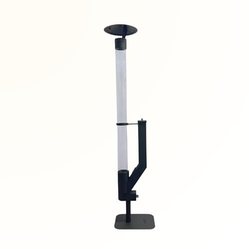 Poêle à granulés, ASH Capri, Colonne de feu, Chauffage de terrasse, Cheminée de terrasse, Noir, 183 cm, Cheminée de jardin à faible fumée, Chauffage à granulés