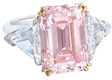 Generisch Der Ringe Leinwand Bild runder -quadratischer Ring-Damen-Schmucksache-Geschenk Nageldesign Ringe (Pink, 6)