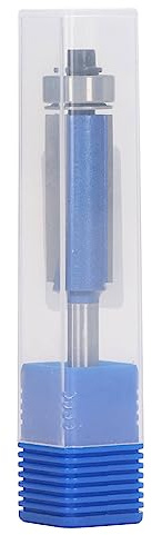 Top Bearing Flush Trim Router Bit, professionelles, blau beschichtetes Hartmetall, 1/4 Zoll Schaft, Holzbearbeitungs-Trimmwerkzeug für Sperrholz, Eiche, MDF, Hartholz