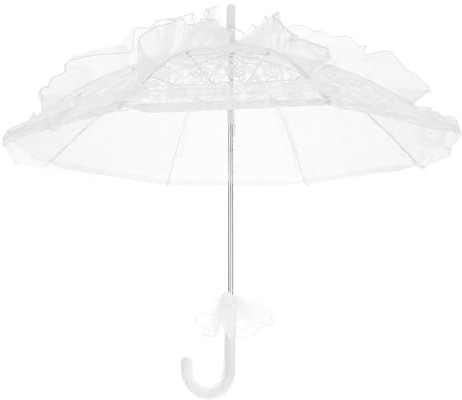 POPETPOP Ombrelle pour Mariage et Spectacles de Danse Vintage en Dentelle Blanche Accessoire Décoratif Élégant et Polyvalent Style Européen Romantique