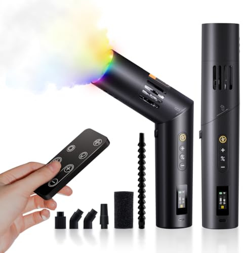 Machine à Fumée, Rollei Machine à Brouillard Smoke Master Pro RGB 40W Mini Machines a Fumee Portable avec Télécommande et Batterie pour Photographie Vidéo Fêtes Mariages Créateurs de Contenu Scène