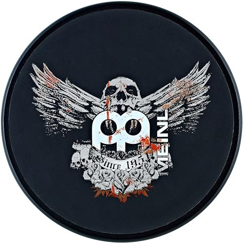Meinl Cymbals Drum Jawbreaker Practice Pad 6 Zoll (15,24cm) Schlagzeug Trommel Übungspad – Medium Rebound, Natürliches Spielgefühl – Schlagzeug Zubehör, Schwarz (MPP-6-JB)