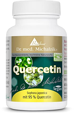 Quercetin nach Dr. Michalzik, 600 mg Quercetin, 60 Kapseln | 600 mg Quercetin • eigene deutsche Produktion • ohne Zusätze • vegane Kapseln
