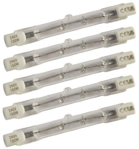 Live-wire-direct 5 x 78mm 240V ECO 120W = 150W HA1 R7S Linear Halogen Lamp Tube Light Bulbs Floodlights