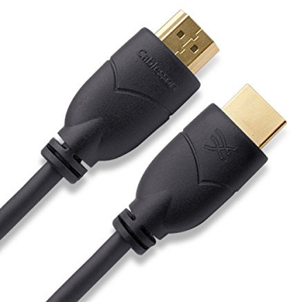 Cablesson Basics 2m (2 Meter) High Speed Cable with Ethernet - (Latest Version 2.0/1.4a, 21Gbps) Gold HDMI Cable with Ethernet Compatibility, PS4, SKY HD, FULL HD, 1080p, 2160p, LCD, PLASMA & LED TVs,
