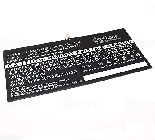 Akku Li-Polymer kompatibel mit Sony Xperia Tablet Z2 (Ersatz für LIS2206ERPC) - 6000mAh / 3,8V