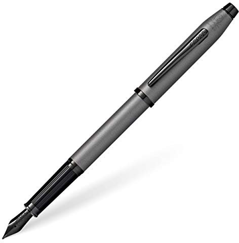 Cross Century II Füllfederhalter (F-Feder, Schreibfarbe schwarz, inkl. Premium Geschenkverpackung) gunmetal grey