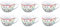 Flirt by R&B 018783 'Doppio Shanti' Kaffee-Obere mit Paisley-Muster, 180 ml, Porzellan (6er Pack)