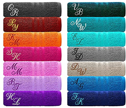 Lashuma Saunatuch personalisiert mit Monogramm, London Badetuch Blau - Marine, Handtuch 85x200