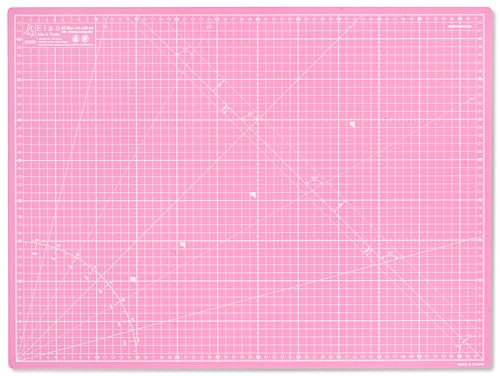 Elan Schneidematte A2 Rosa, 5-lagige Schneidematte 45x60 Selbstheilend, Bastelunterlage Schnittfest A2, Cutting Mat 45x60, Schneideunterlage Basteln