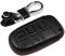 M.JVisun Echtes Leder Fall Schlüsselgehäuse für Dodge Charger Challenger Dart Durango Journey JCUV RAM für Chrysler 300 300C 200 für FIAT Freemont Ottimo Viaggio Autoschlüssel - Leder - Schwarz