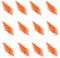 Larcele 12Pcs Square Dance Jonglieren Schals für Kinder Mädchen Party-Aktivitäten Zubehör Dekoration WDSJ-02 (Orange)