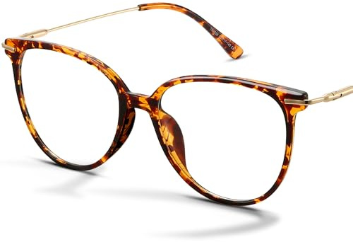 Gaoye Blue Light Blocking Glasses - Trending Round TR90 Frames, Metal Arms, UV400 Protection - Matching Soft Case