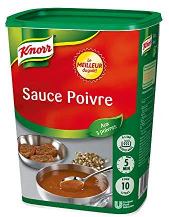 Knorr Professional Knorr Sauce Poivre déshydratée, fabriqué en France, 900g jusqu'à 10L