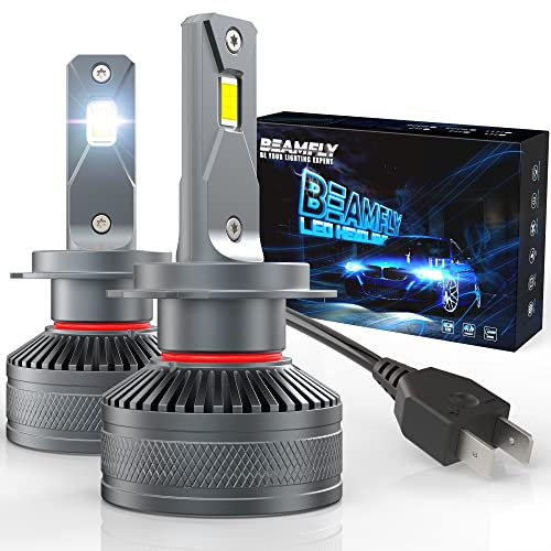 BEAMFLY Ampoules H7 LED 18000LM, Phares Avant de Voitures, 110W Très Puissant, 12V, 6000K Blanc