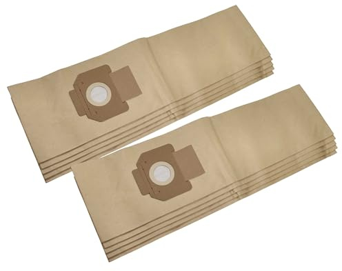 vhbw 10x Staubsaugerbeutel kompatibel mit Nilfisk Attix 302002892, 302002904, 995-OH Staubsauger - Papier, braun