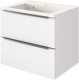 Hansen Waschbeckenunterschrank, 60 x 39 cm, mit 2 Schubladen, Weiß