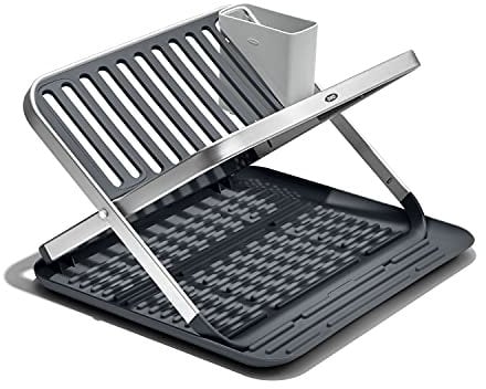 OXO Good Grips - Escurreplatos plegable de aluminio