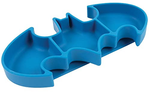 Bumkins - Plat à ventouse en silicone (3 compartiments) - Batman Bleu
