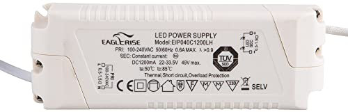 Mextronic LED Konstantstromquelle Trafo Konstantstromquelle EAGLERISE LED Netzteil 230V 1200mA 22-33,5V LED Transformator für LED Beleuchtung