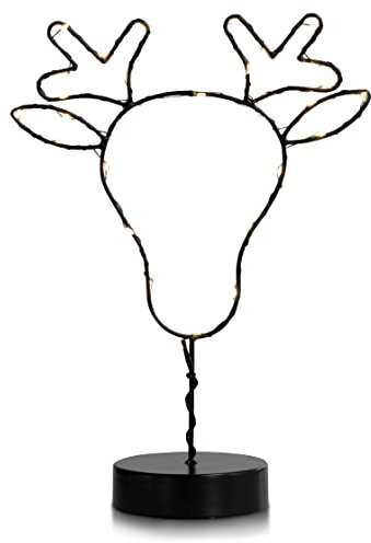 DecoKing LED Deko Weihnachten Metall Rentier Beleuchtung Luna Reindeer