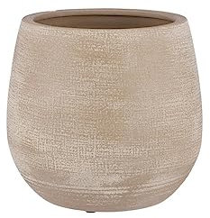 MICA Decorations Viktor Blumentopf - H24 x Ø25 cm - Terrakotta - Beige