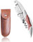 Cavatappi professionale in acciaio inox e palissandro, per bottiglie di vino, 3 in 1, in acciaio inox, robusto e robusto, manico in vero legno con tagliafiloni (legno di rosa)