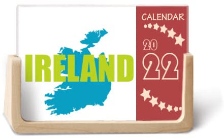 Map Irland Europäischer Pastoral 2022 Tischkalender Planer 12 Monate