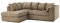 New Luxor Fabric Corner Sofa Coffee | Soft Jumbo Cord 3-4 Seater Corner Sofa (Coffee, Left Hand Facing)