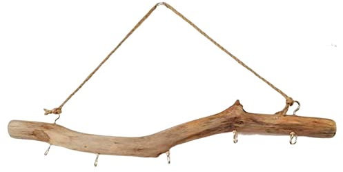 SM SunniMix 39 Cm Crochets Décoratifs en Bois Flotté pour la Maison - Support Mural pour Clés, Écouteurs, Chapeaux, Bijoux
