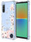 RankOne Hülle Geeignet für Sony Xperia 10 II (6 Inches) Transparente TPU Silikon Farbzeichnungsmuster Case - Blumen 1